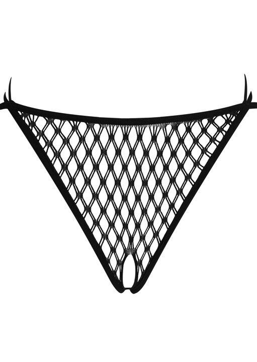 Lose Control Fishnet Crotchless Thong image number 3.0