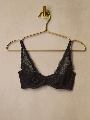 Mabel Non Pad Plunge Bra - Black