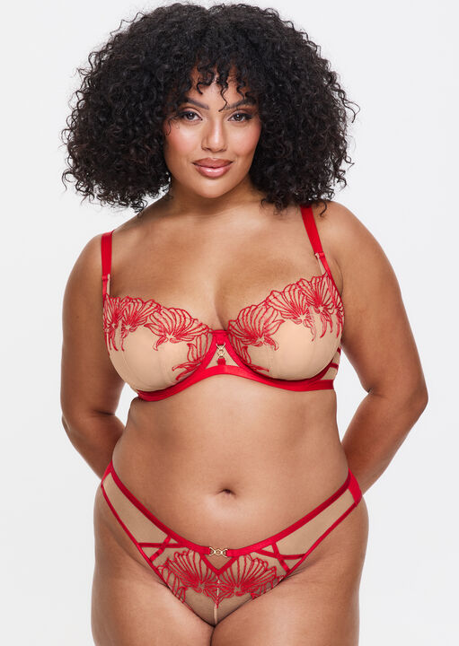 Incensing Non Padded Fuller Bust Balcony Bra image number 3.0