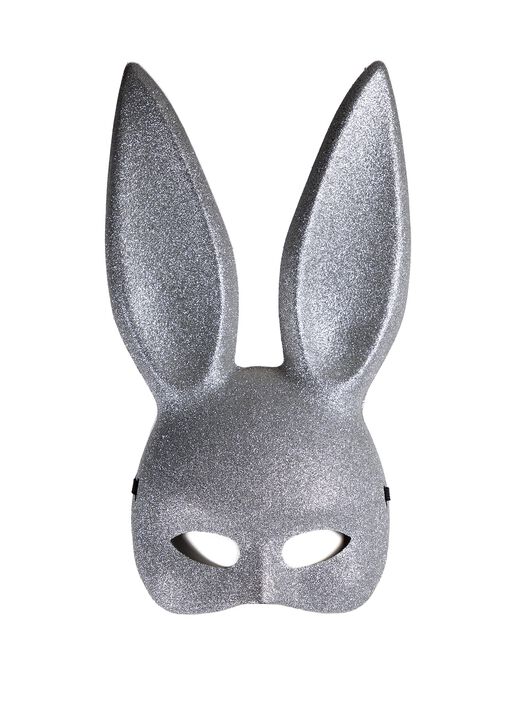 Bunny Mask Silver Glitter image number 3.0