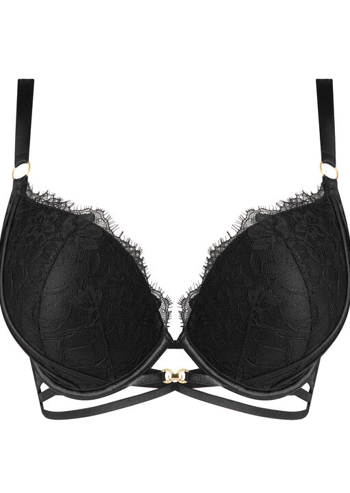 Dark Fantasy Lace Padded Plunge Bra image number 9.0