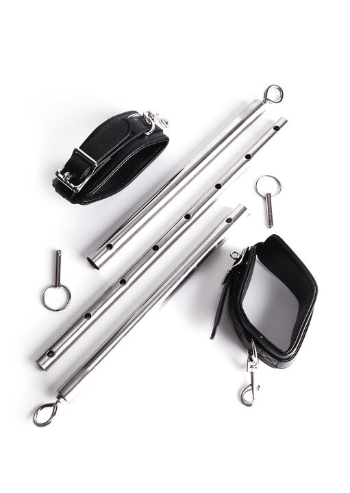 Adjustable Spreader Bar with Faux Leather Cuffs image number 0.0