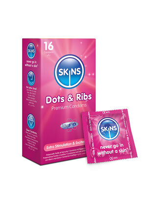 Skins Condoms Dots & Ribs 16 Pack