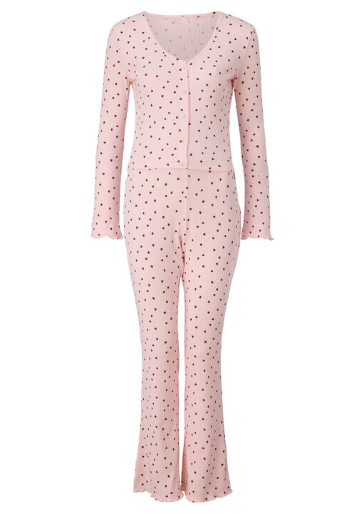 Knickerbox Heart Long Sleeve Pyjama Top & Trousers Set image number 5.0