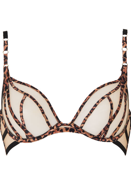 Sheer Desire Non Padded Plunge Bra image number 4.0