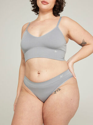 The Tencel Seamless High Leg Brief - Grey