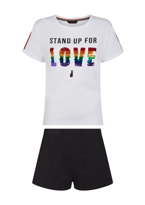 Stand Up For Love Tee & Short Set  image number 3.0