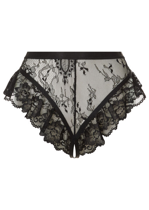 L'Amour High Waisted Crotchless Brief  image number 3.0