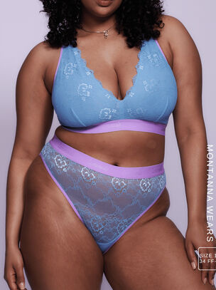 Pastel Lace Brief - Light Blue