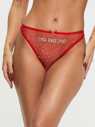 Ho Ho Ho Crotchless Knicker