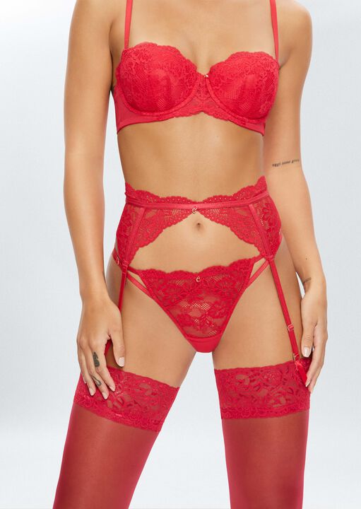 Sexy Lace Sustainable Suspender Belt image number 0.0