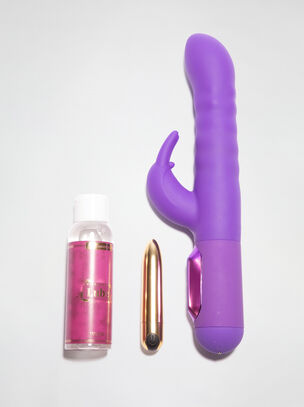 Thrusting Rampant Rabbit Vibrating 2 Piece Gift Set