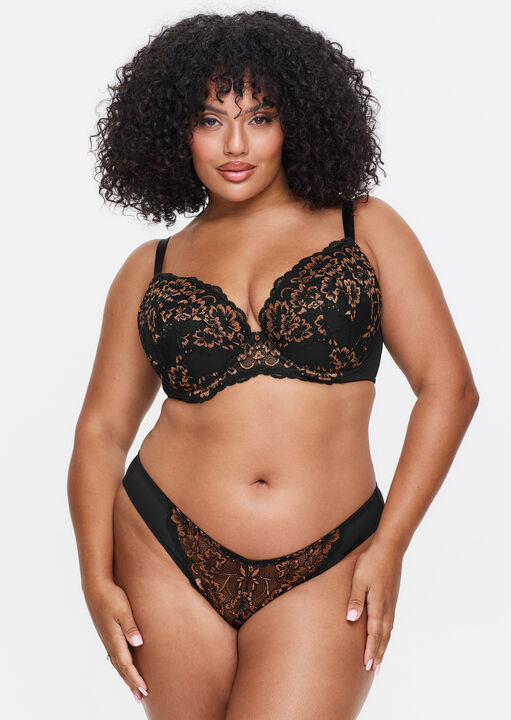 Sexy Lace Padded Plunge Bra image number 10.0