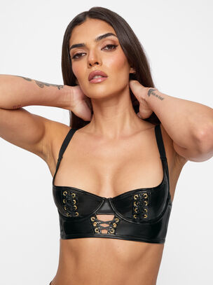 Lustful Lure PU Bra
