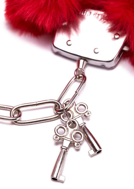 Plush Faux Fur Bondage Handcuffs image number 3.0