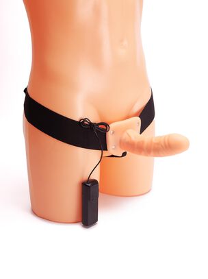 5” Realistic Hollow Vibrating Strap On
