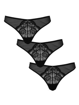 Sexy Lace Planet 3 Pack Thongs