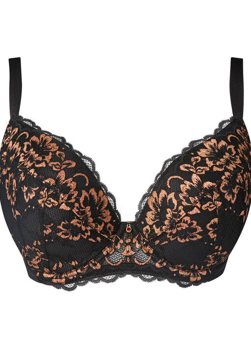 Sexy Lace Padded Plunge Bra image number 12.0