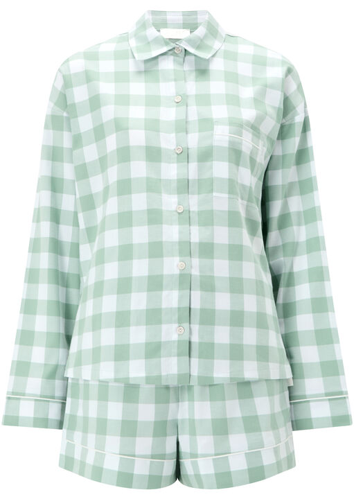 Knickerbox Gingham Pyjama Shirt & Shorts Set image number 3.0