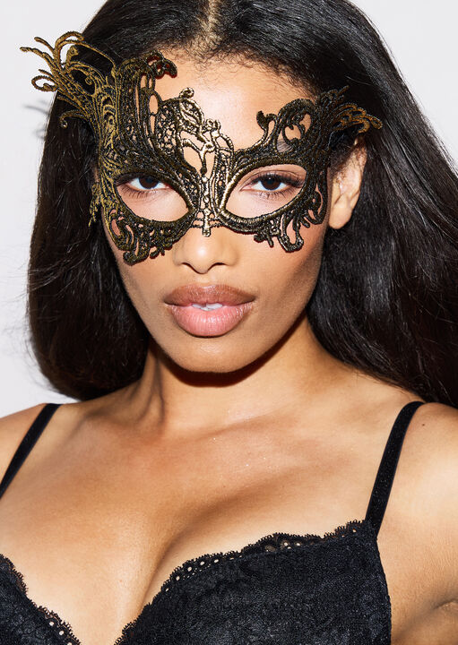 Guipure Lace Reversible Masquerade Eyemask image number 2.0