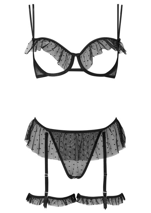 All Mine Crotchless Lingerie 2 Piece Set image number 5.0