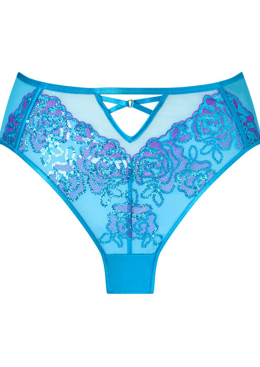 Pearlescent Embroidered Brazilian Knickers image number 5.0