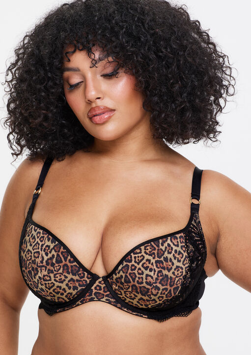 Feline Fantasy Padded Plunge Bra image number 1.0