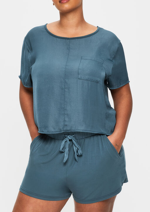 Raye Satin Jersey T-Shirt image number 5.0