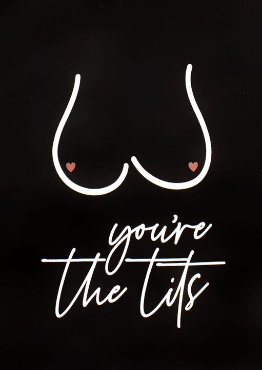You're The Tits Black Tote Bag image number 3.0