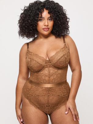 Hold Me Tight Lace Lingerie Body - Nude 03