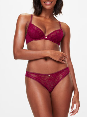 Alice Non Pad Plunge Bra - Dark Red