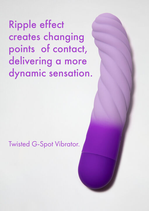 Twisted Ripple Waterproof Silicone G-Spot Vibrator image number 0.0