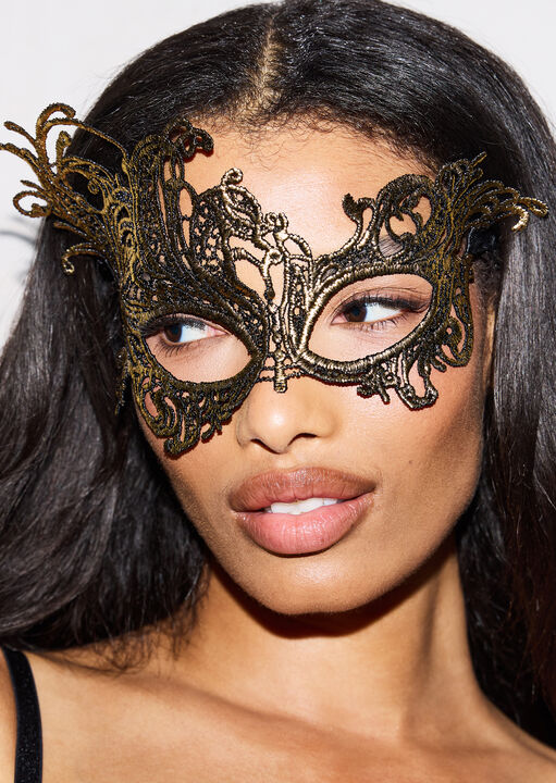 Guipure Lace Reversible Masquerade Eyemask image number 0.0