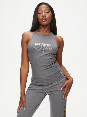 Love Yourself Wildly Ribbed Cami Top