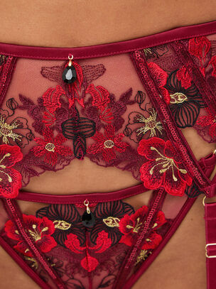 Shimmering Suspender Belt