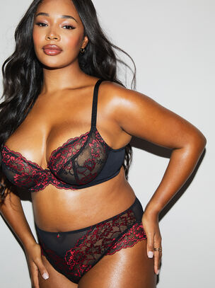 Sexy Lace Fuller Bust Non Padded Plunge Bra