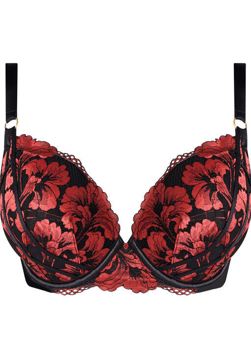Midnight Lust Lace Padded Plunge Bra image number 9.0