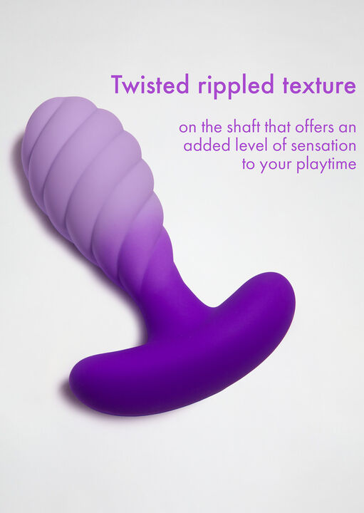 2.5 Inch Twisted Ripple Textured Butt Plug image number 4.0