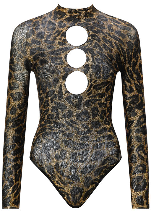 Night Prowl Animal Print Lingerie Body image number 4.0