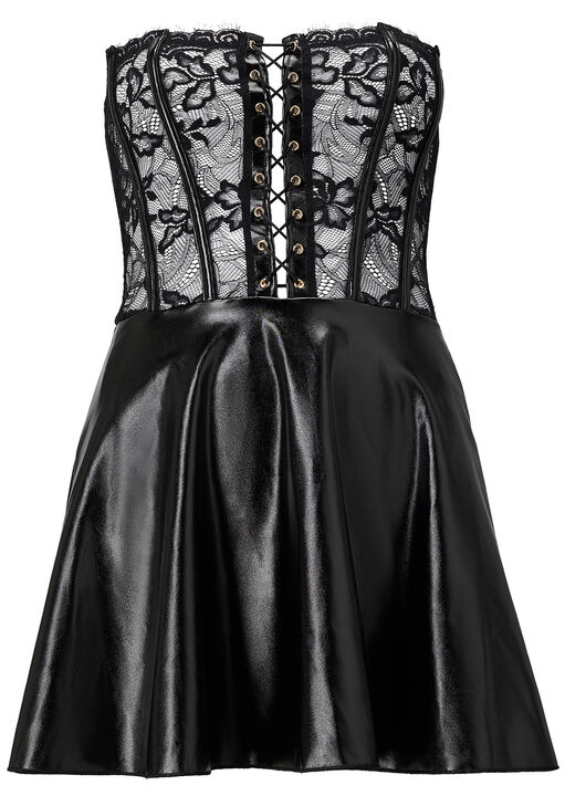 Risky Romance PU Mini Dress image number 4.0
