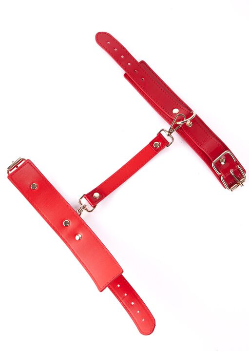 High Shine Red PU Minx Handcuffs image number 7.0