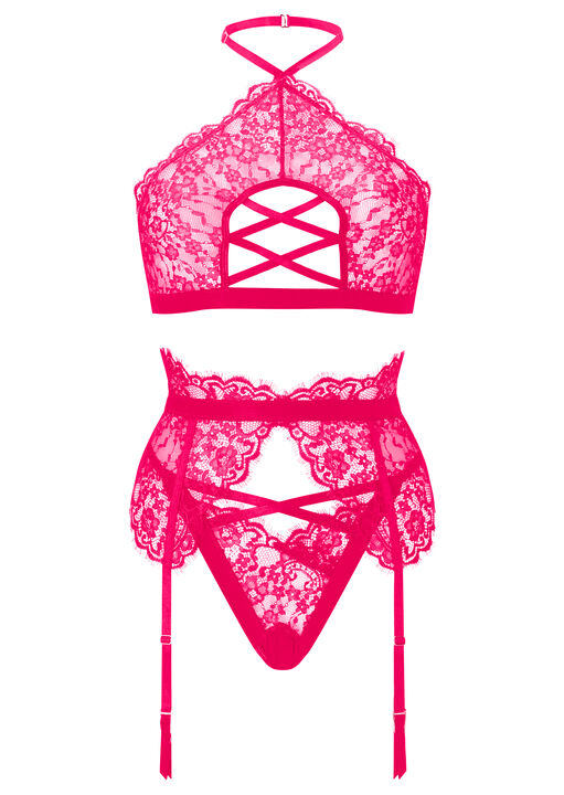Lyra 3pc Crotchless Set image number 4.0