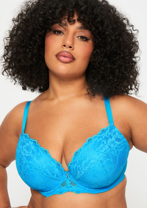 Sexy Lace Padded Plunge Bra image number 1.0