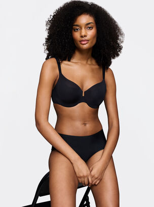 Illusion Curve Plunge Bra - Black