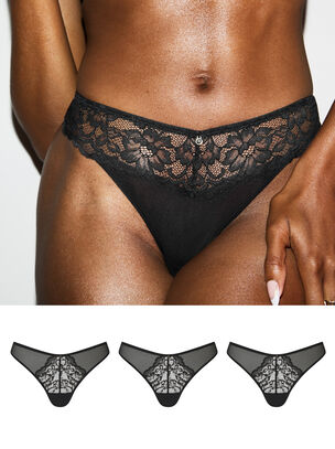 Sexy Lace Thong - Pack of 3