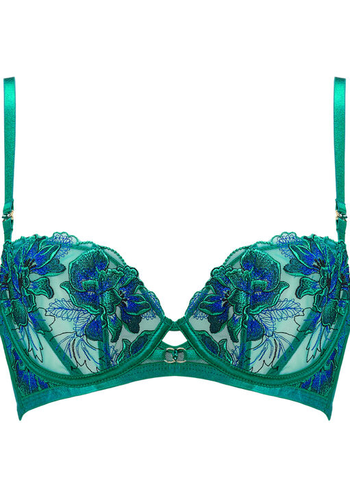 Forbidden Flora Embroidered Non Padded Balcony Bra image number 8.0