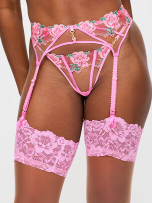 Caged Rose Suspender Belt