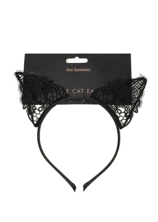 Headband with Lace Cat Ears image number 2.0
