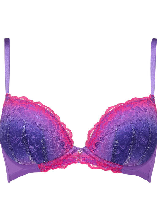Sexy Lace Ombre Padded Plunge Bra image number 4.0