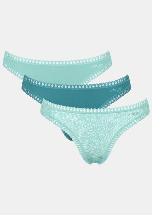 Sloggi Go Crush String 3 Pack - Teal image number 0.0